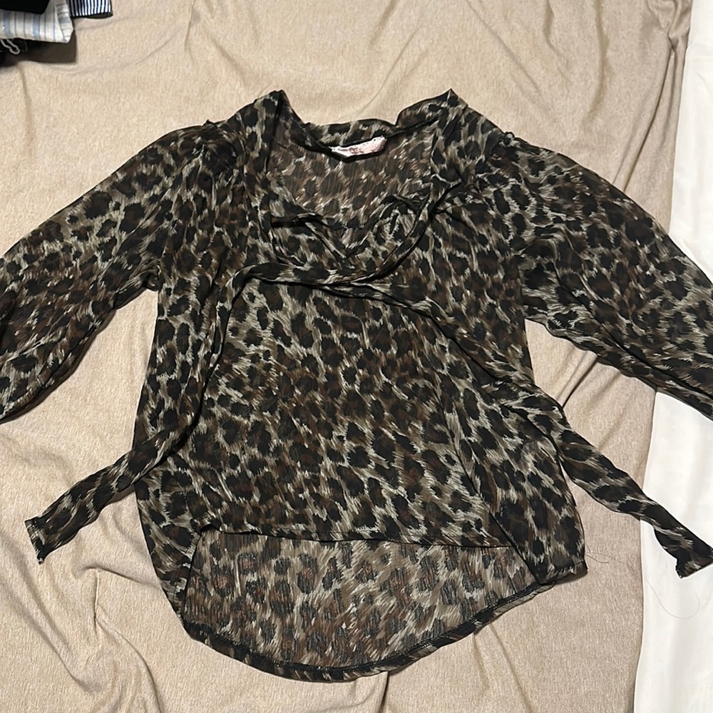 Cheetah Print Blouse